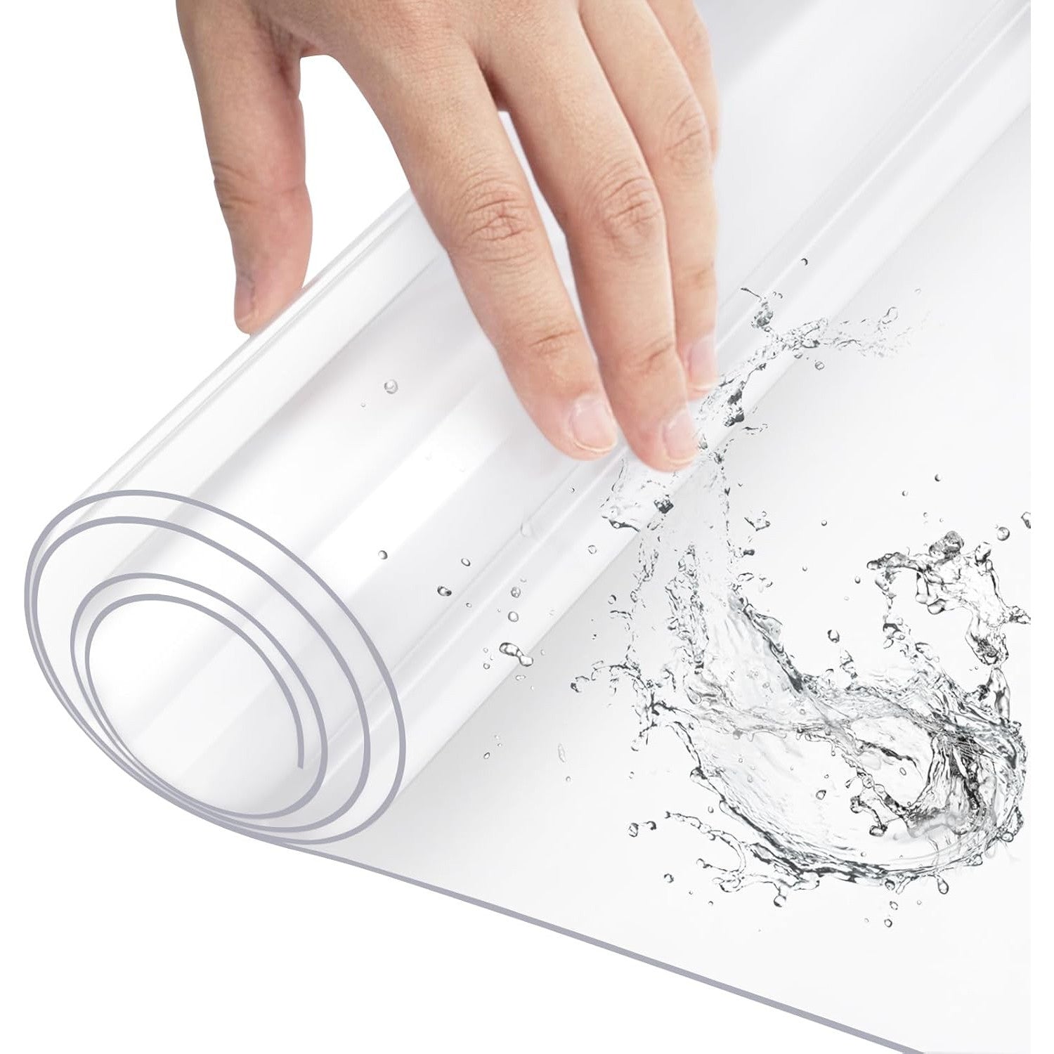 WOLTU 1mm Transparent PVC Table Film Waterproof Clear Tablecloth for Rectangular 90x160 cm